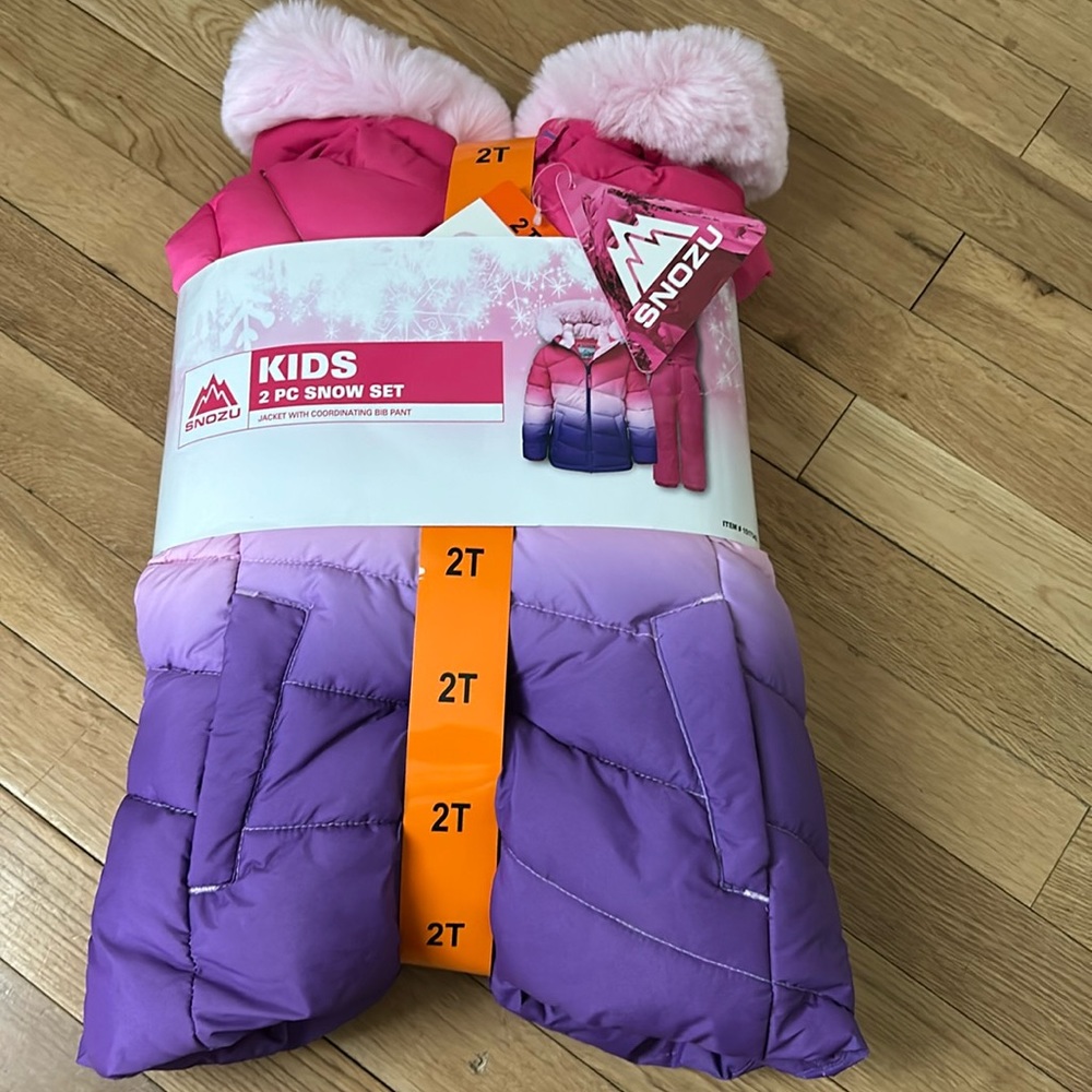 Toddler snow suit and parka jacket set